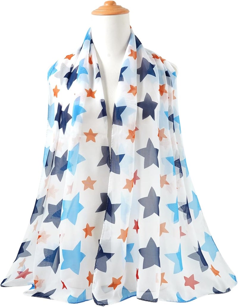 E-Clover Women Soft Floral Print Shawl Chiffon Sheer Scarf - Image 3